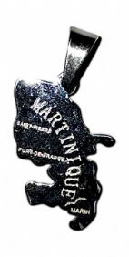 Pendentif Acier Inox Carte 2 Cm Argent