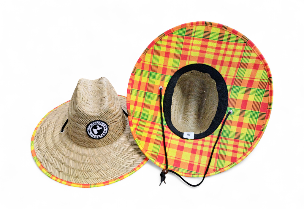 Chapeau en paille Madras
