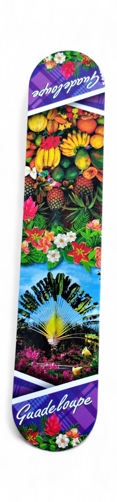 Magnet marque page madras - Fruits tropicaux et arbre du voyageur 