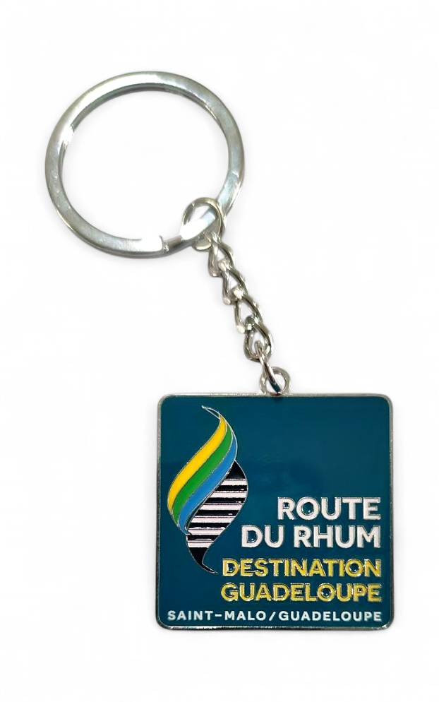 Porte-clé métal carré logo RDR