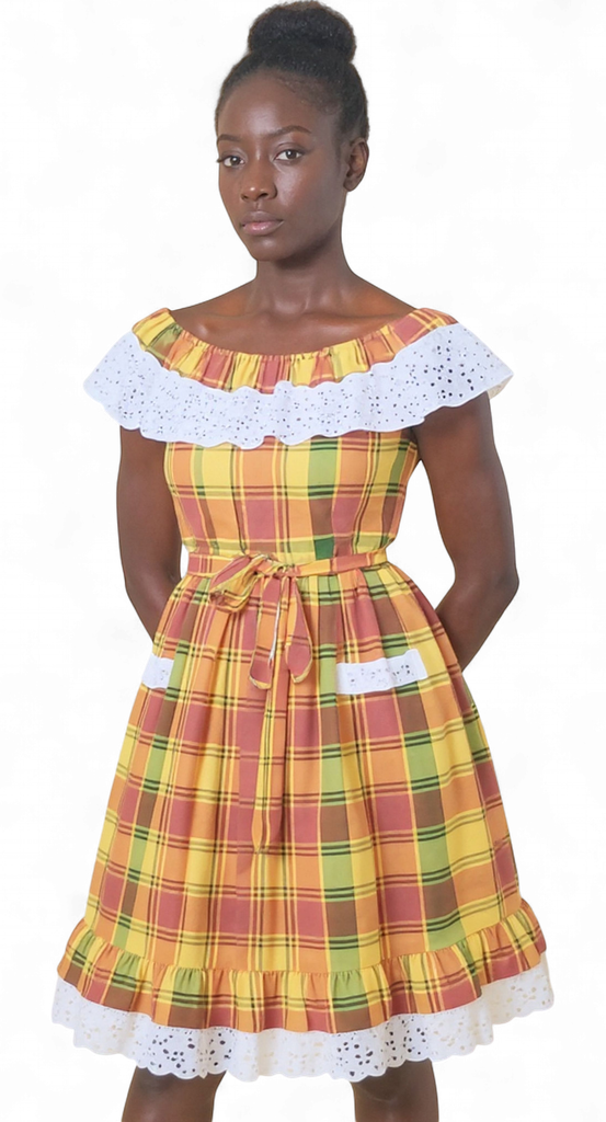 Robe enfant Guavaberry - Madras 6-10 ans Rima