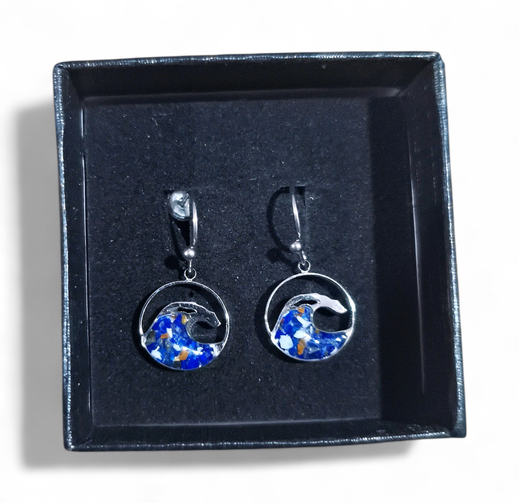 BO Acier inoxydable Sodalite vague bleu 