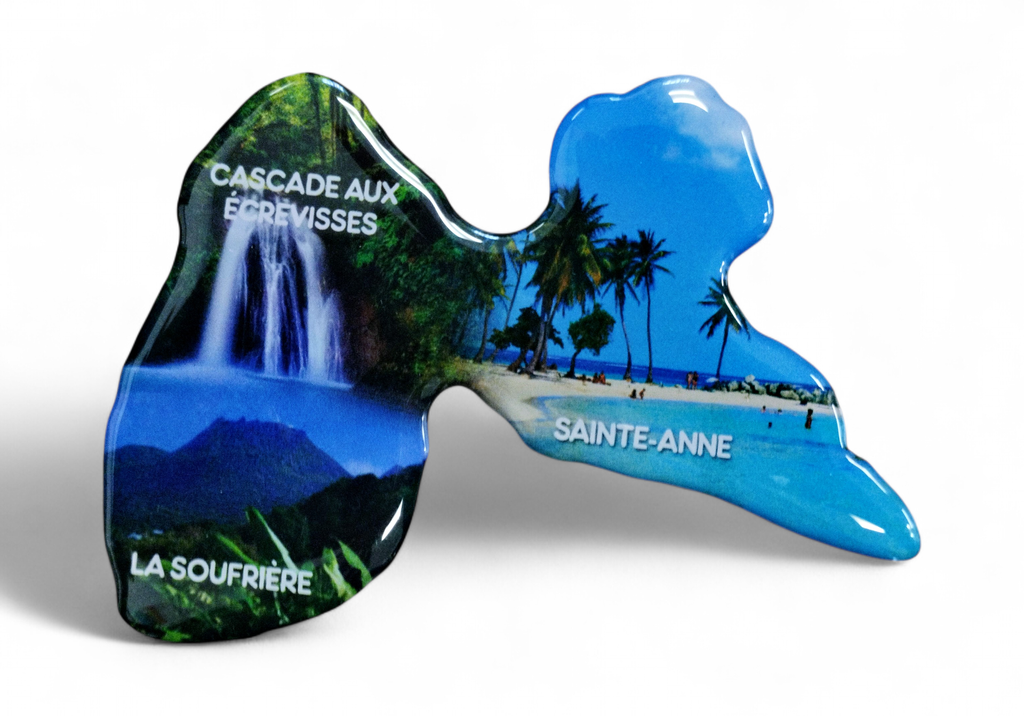 [15118] Magnet Epoxy Carte Gp Cascade Aux Ecrevisse+Carbet Ste Anne