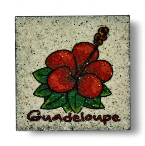 Magnet Sable Hibiscus Rouge