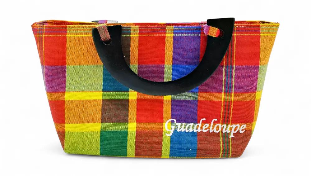 [18042] Sac Madras Avec Poigné En Bois