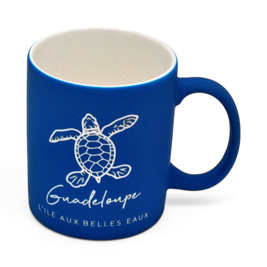 [34014] Mug Soft Touch Bleu Tortue