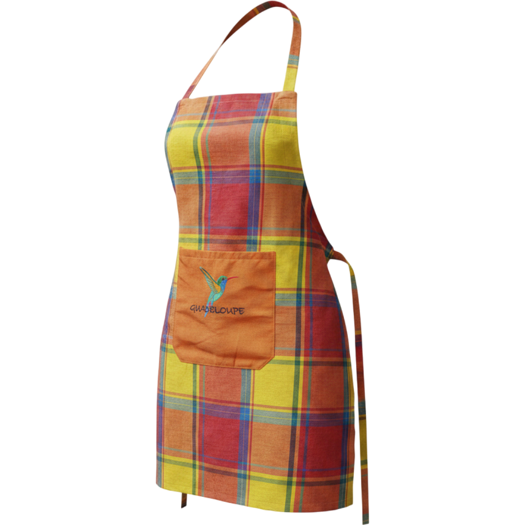 [36002] Tablier Madras Motifs Broder