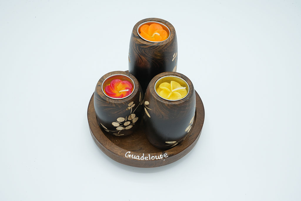 Bougie Manguier Set De 3 +Coupelle