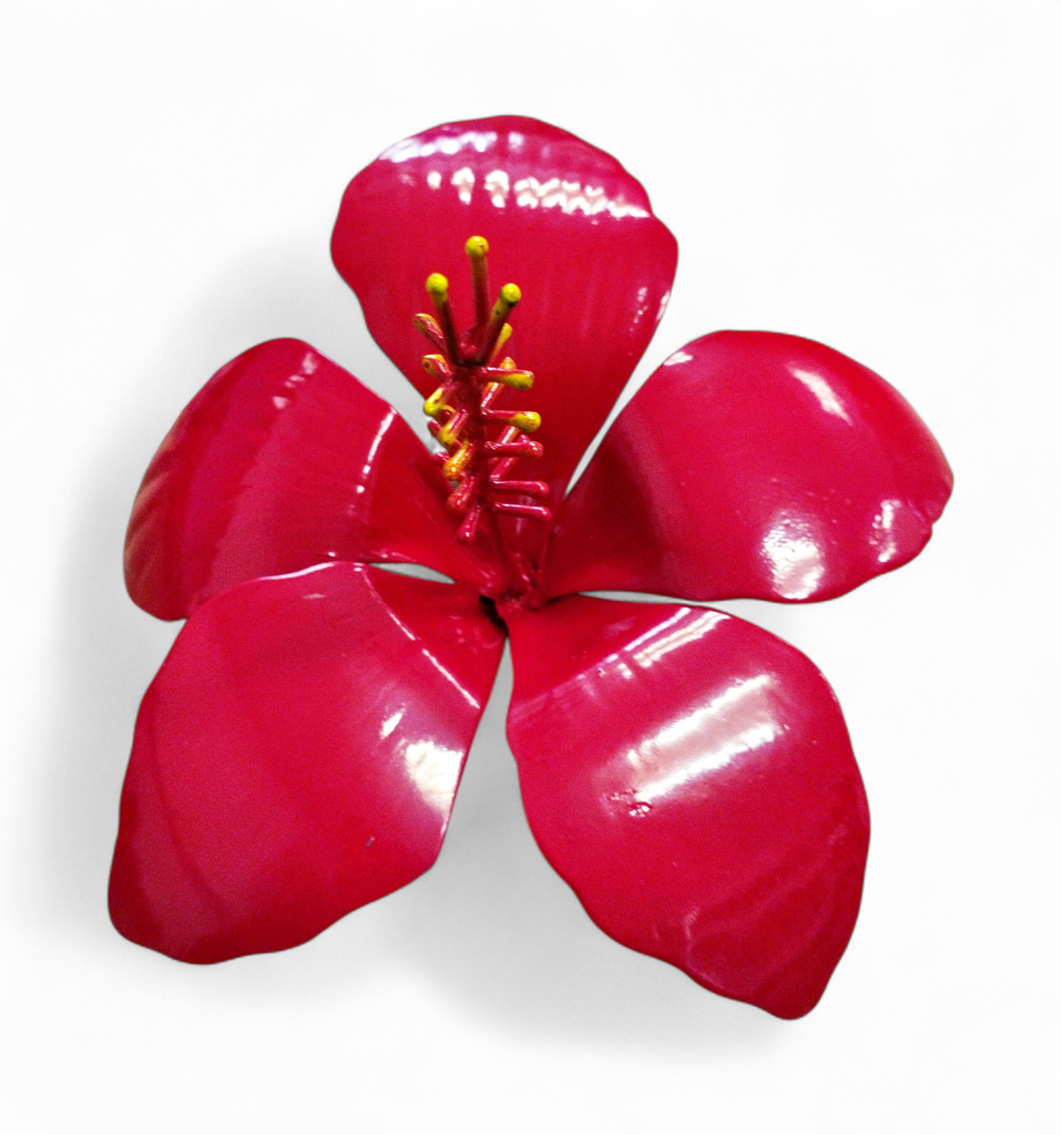 [45044] Applique Hibiscus Metal 15 Cm