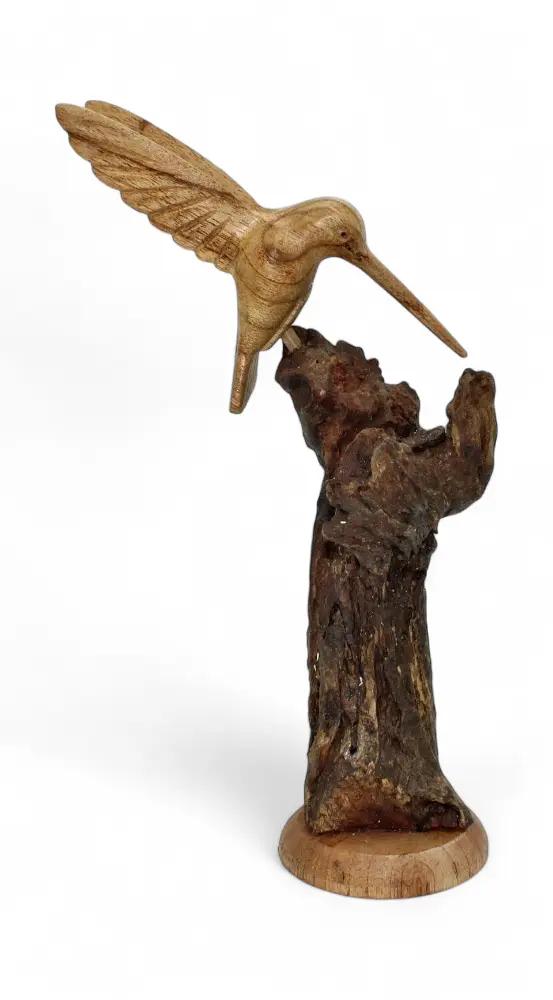 Sculpture Colibri Sur Double Parasite