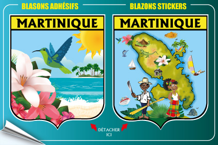 Cp Stick MQ Double Blason Vert/Bleu Martiniq