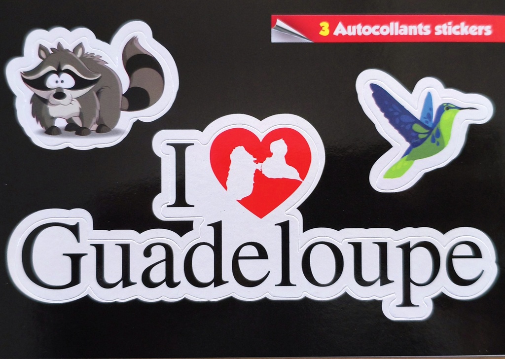 Cp 10x15 GP Sticker I Love Guadeloupe