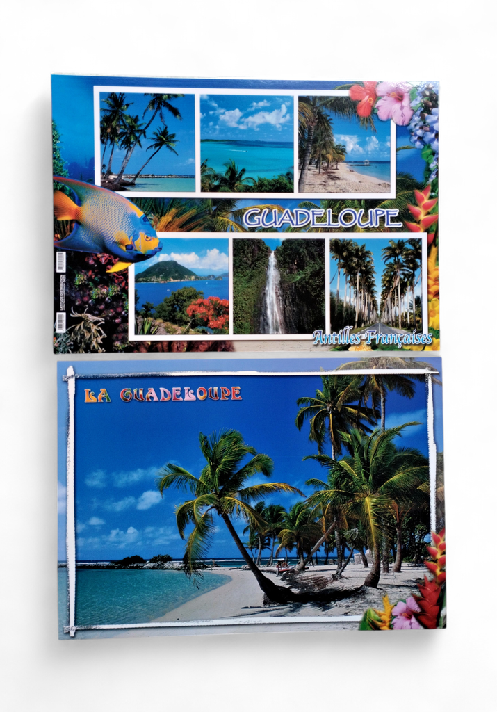 [68012] Set de Table GP Plage Cocotiers / Poisson + 6 Photos STG42