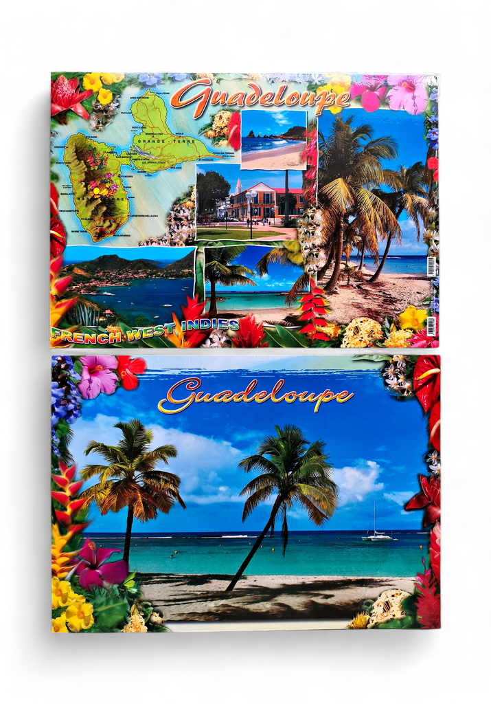 [68020] Set de Table GP Plage Cocotier Bateau / Carte + 5 Photos STG50