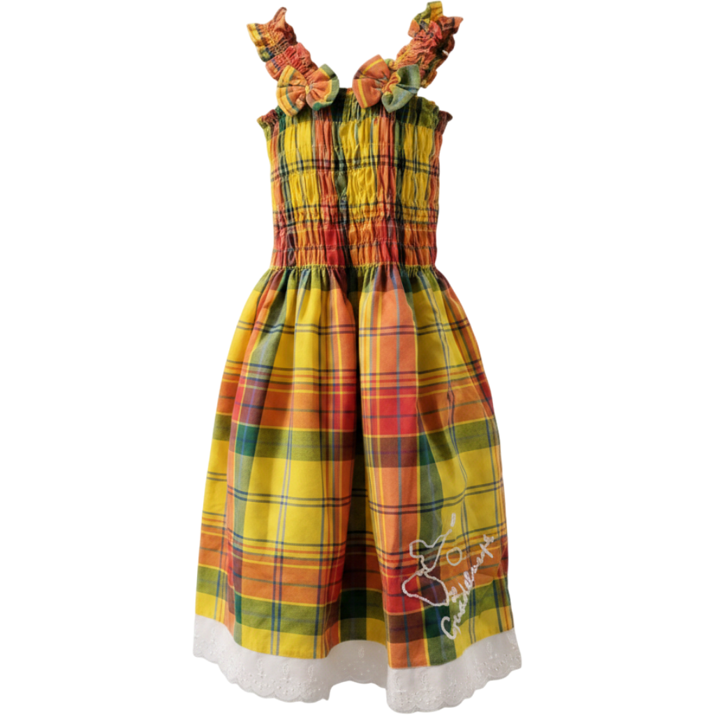 [72010] Robe enfant Tube - Madras 2-5 Ans Rima