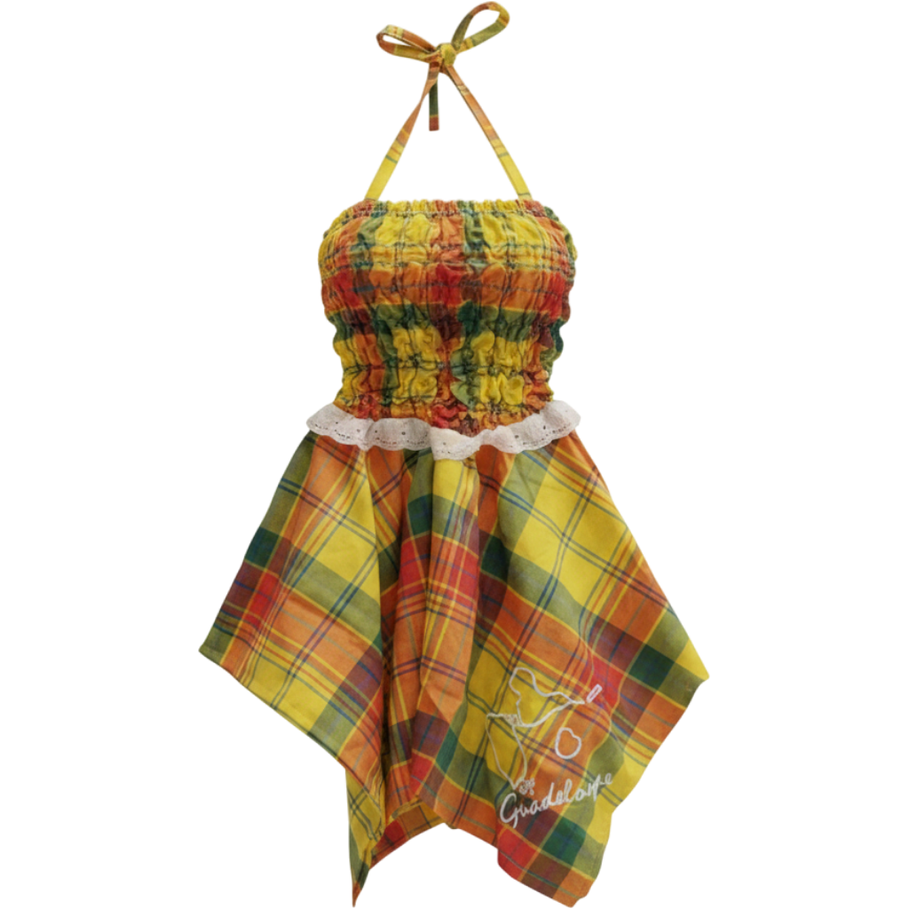 [72015] Robe enfant Pop Corn - Madras 6-10 ans Rima