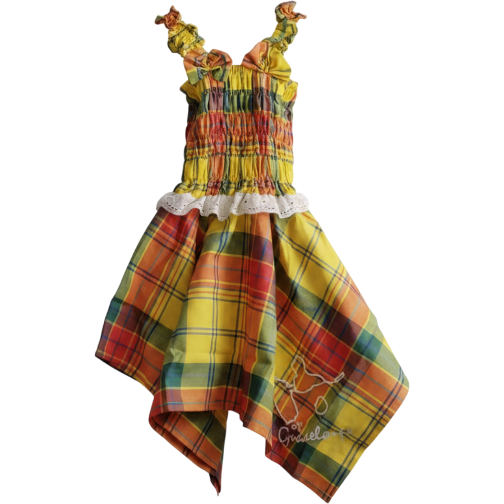 [72007] Robe enfant HK - Madras 6-10 ans Rima