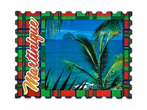 Magnet Bois Timbre Madras Rocher Du Diamant MQ