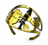 Bague Métal Carte Couleur Or