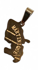 Pendentif Acier Inox Carte 2 Cm Or