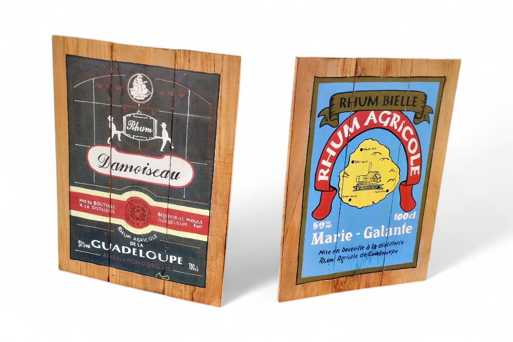 [45093] Affiche Bois 30x40 (Damoiseau Bouteille Et Citrons)