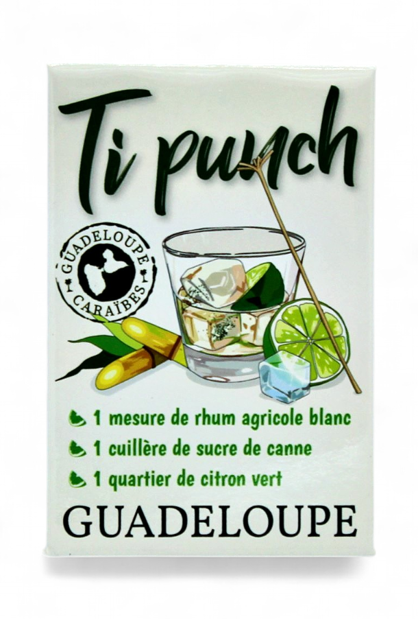 [15242] Magnet rectangle - Recette Ti Punch Nouveau Visuel