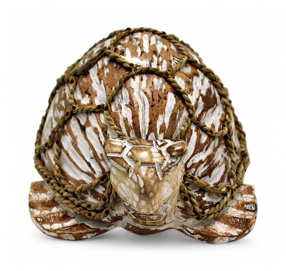 Sculpture Tortue coco corde 
