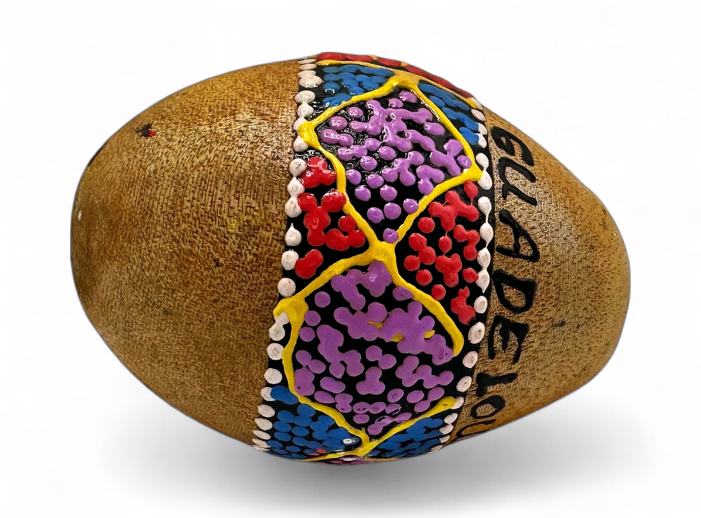 Maracas œuf semi peint S