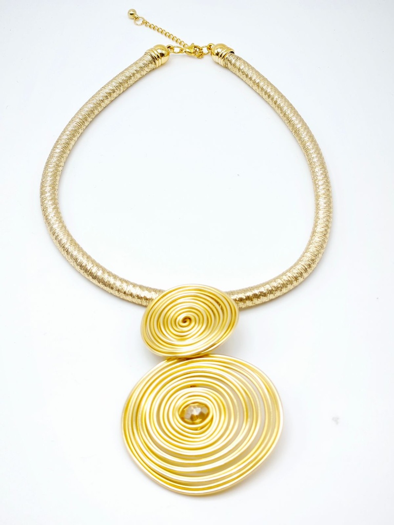 Collier acier inoxydable forme circulaire