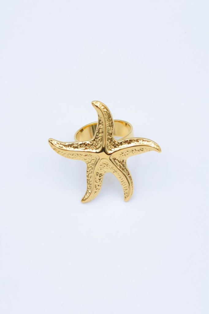 [21014] Bague inoxydable étoile de mer GM