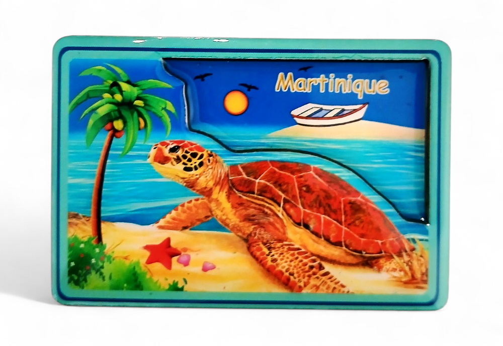 Magnet MDF Plage et tortue