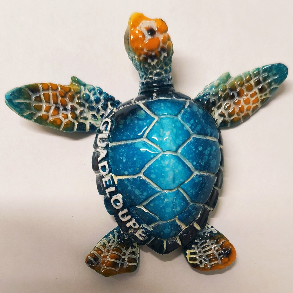 Figurine Résine Petite tortue bleu