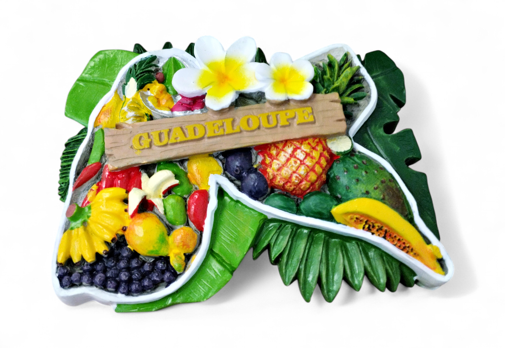 Magnet Résine - Carte corbeille de fruits