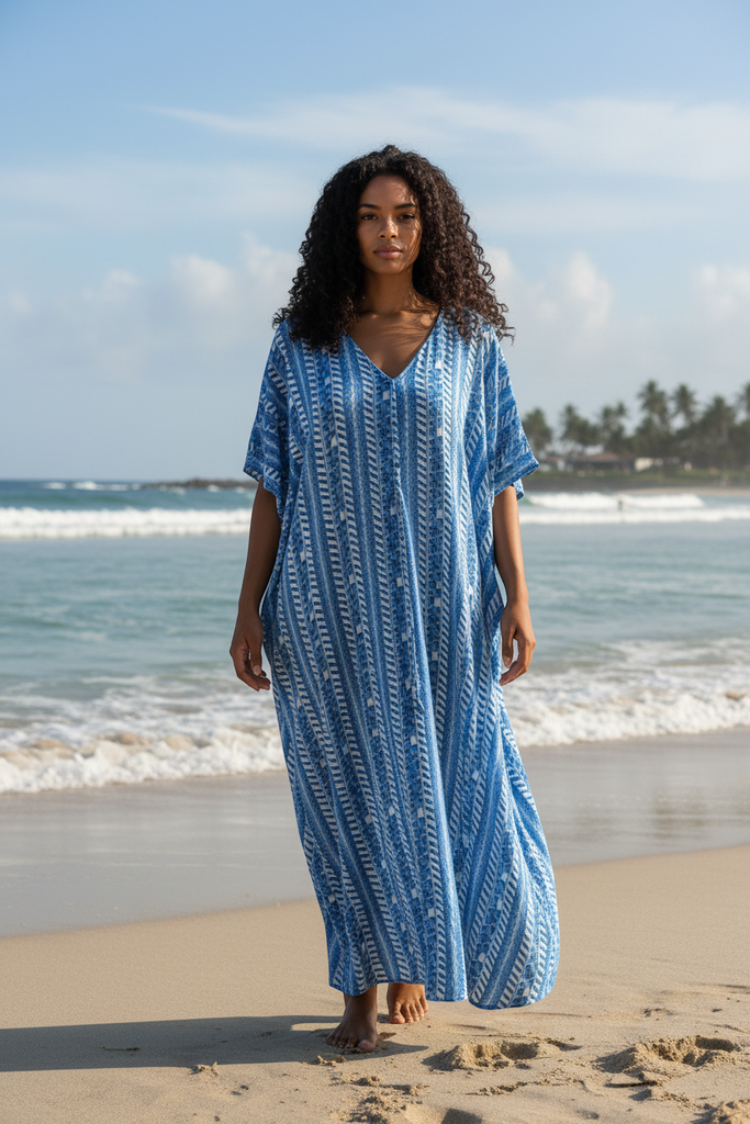 [73027] Kaftan Long W/Belt 