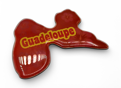 [15100] Magnet Epoxy Carte Rose + Hibiscus