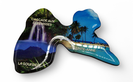 [15118] Magnet Epoxy Carte Gp Cascade Aux Ecrevisse+Carbet Ste Anne