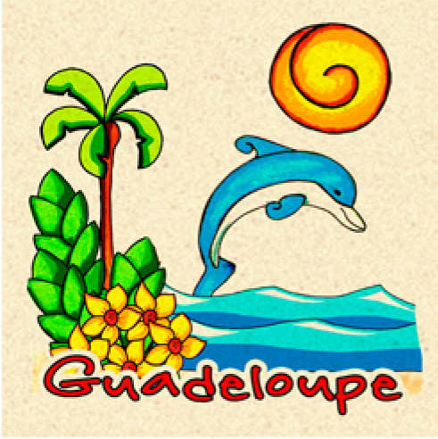 [15139] Magnet Sable Cocotier + Dauphin