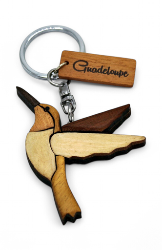 [16015] Porte-Clé Bois Colibri