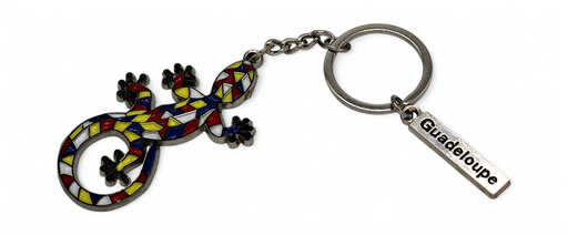 [16018] Porte-Clé Metal Lezard Multicolor