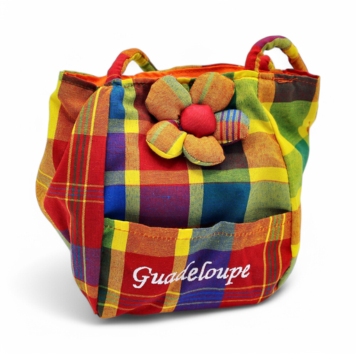 [18044] Sac Madras Avec Fleur Petit Modèle