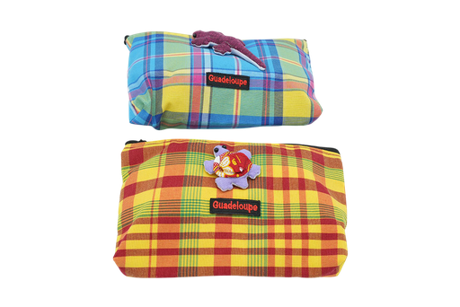 [18046] Pochette Madras Avec Tortue