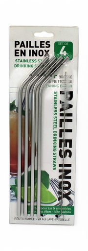 [31011] Set 4 Pailles Inox
