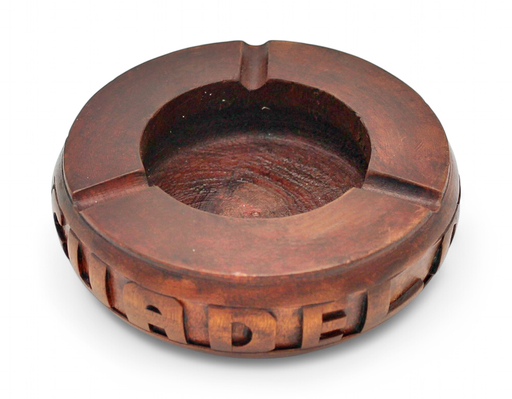 [43008] Cendrier Bois sculpté (15Cm)
