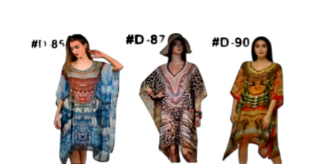 [73025] Kaftan Short Digital Shiffon