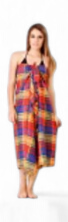 [75006] Pareo Coton Madras Brodé