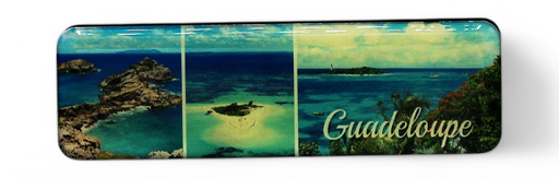 [15199] Magnet Epoxy Long Multivue 3 Photos Point Des Chateaux, Caret GP