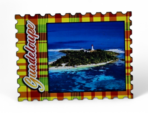 [15217] Magnet Bois Timbre Madras Ilet Gosier GP