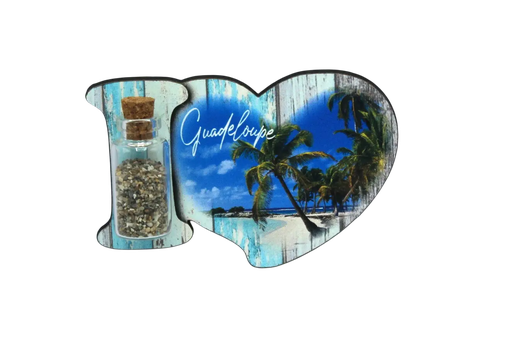 [15221] Magnet Bois I Love Bouteille Cocotier Plage GP