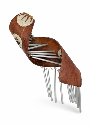 [47035] Carillon Feuille De Coco avec Gecko 