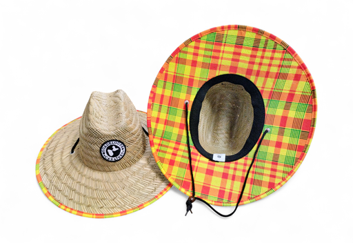 [11037] Chapeau en paille Madras